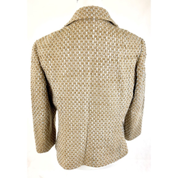 ANN TAYLOR Tweed Wool Button Front Blazer - Picture 4 of 5